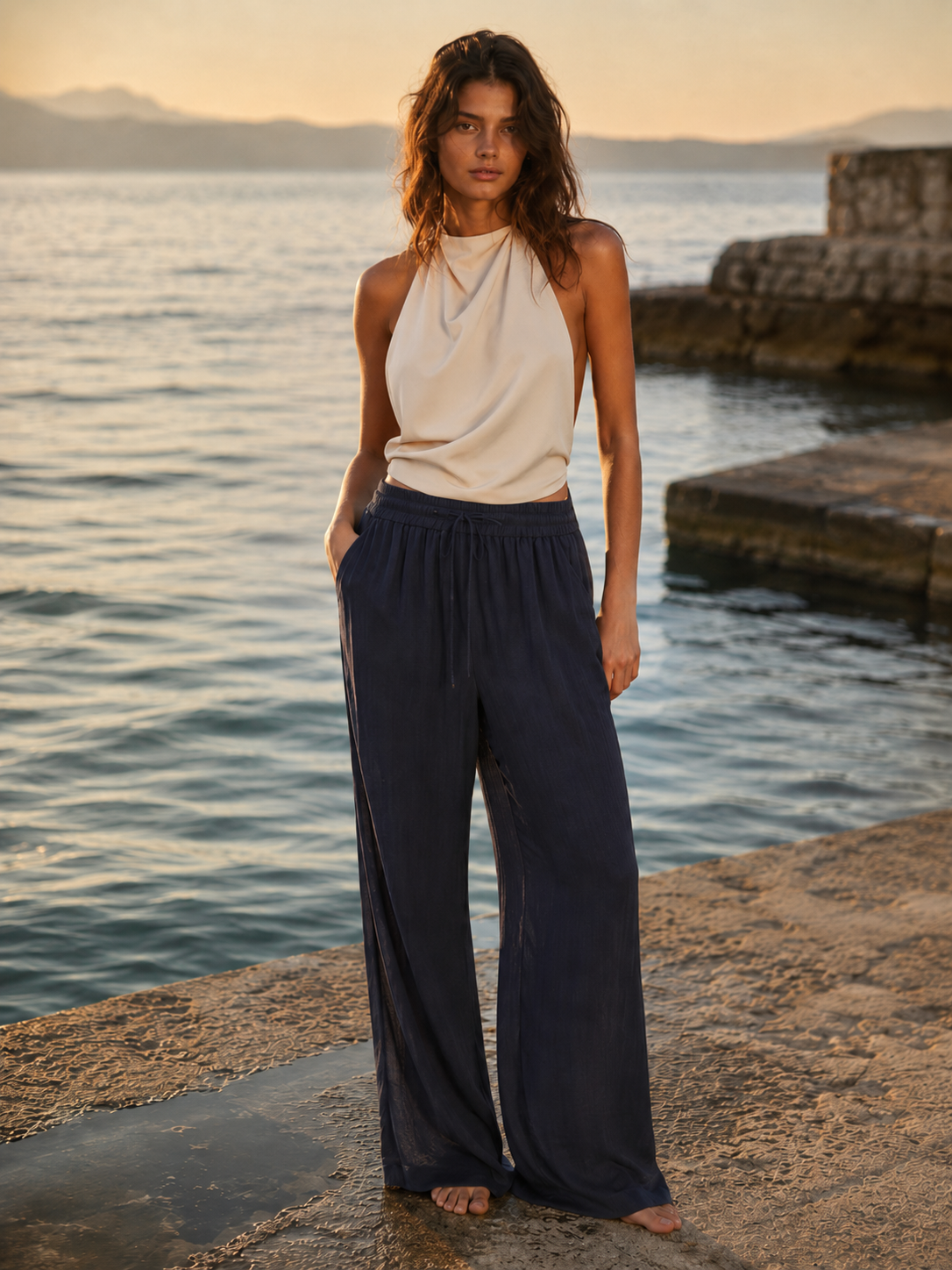 Pantalon Taille Haute